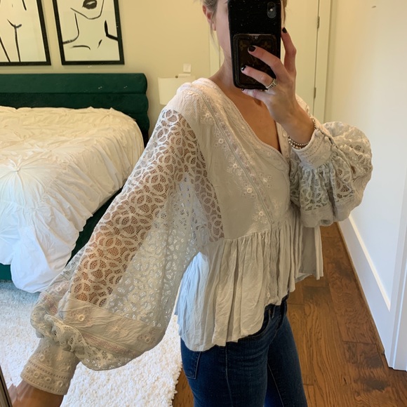 Free People Detailed Blouse - Picture 3 of 6
